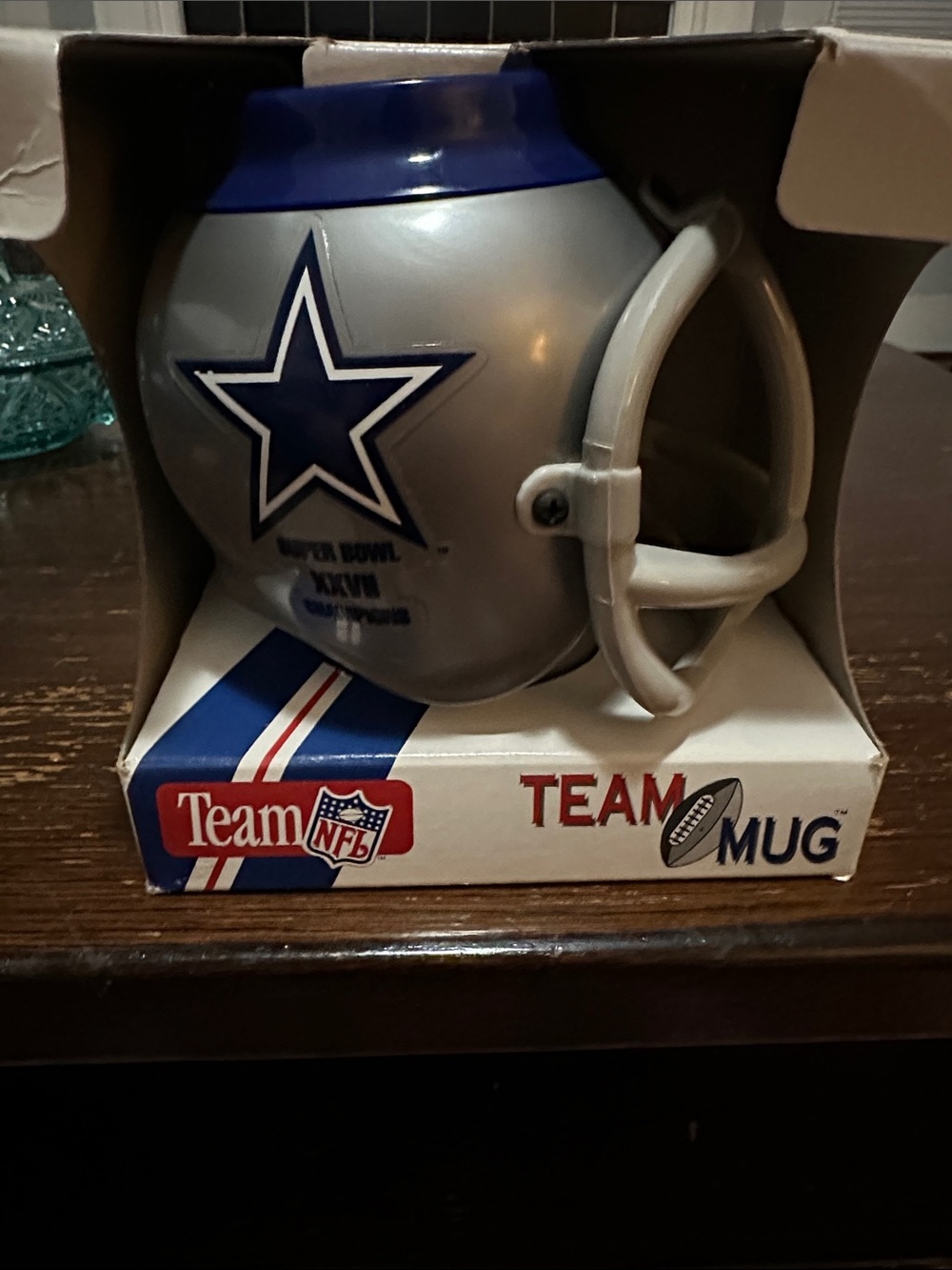 Vintage 1993 Dallas Cowboys Super Bowl XXVII Champions Helmet Mug New In Box